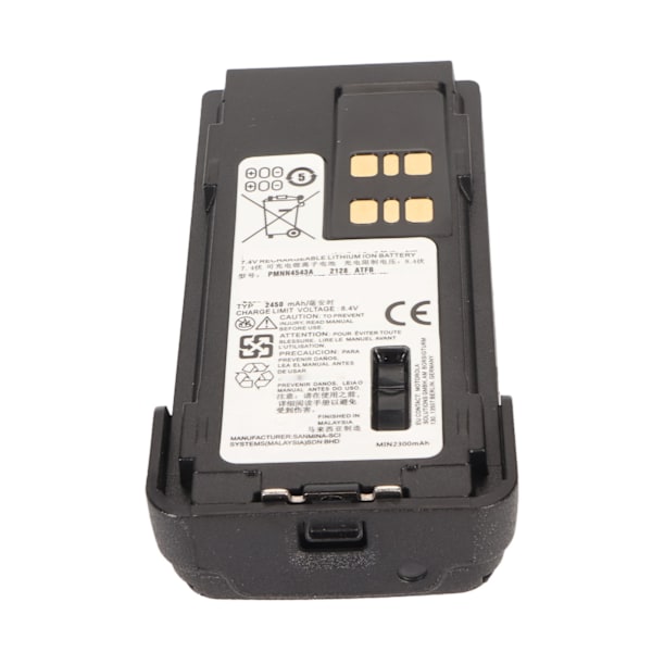 Walkie Talkie Batteriudskiftning PMNN4543A 2450mah 7.4V 2-vejs Radiobatteri med Bælteklips til Motorola R7 XPR3300 XPR3500 XPR7350