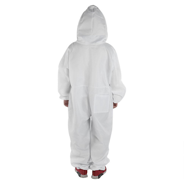 (XL) Biodlarkläder - vit175-185 cm, biskyddsutrustning för professionella biodlare med slöjahuva