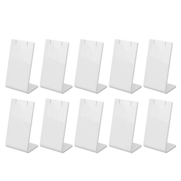 10 stk Akryl Ørepynt Holder Organizer Ørepynt Smykker Oppbevaring Display Stativ Utstillingsvindu Øredobber Display Stativ Ørepynt Oppbevaring Hvit