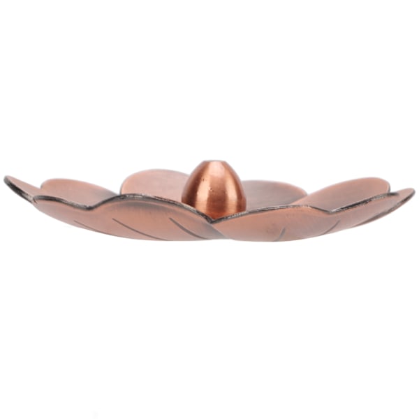 Røgelsespindholder Retro Elegant Unik Blomsterform Separat Design Rød Kobberfarve Røgelsespindholder