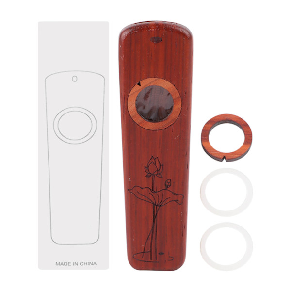 Wood Kazoo Kevyt kannettava Kazoo Guitar Partner huilu Soittimen lahja ruusupuu
