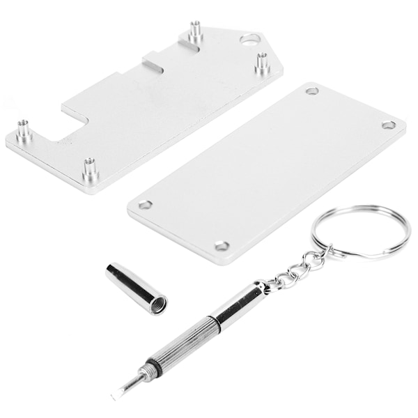 Aluminiumlegeringsfodral för Raspberry Pi Zero W, ultratunt dammtätt skyddsskal (Silver)