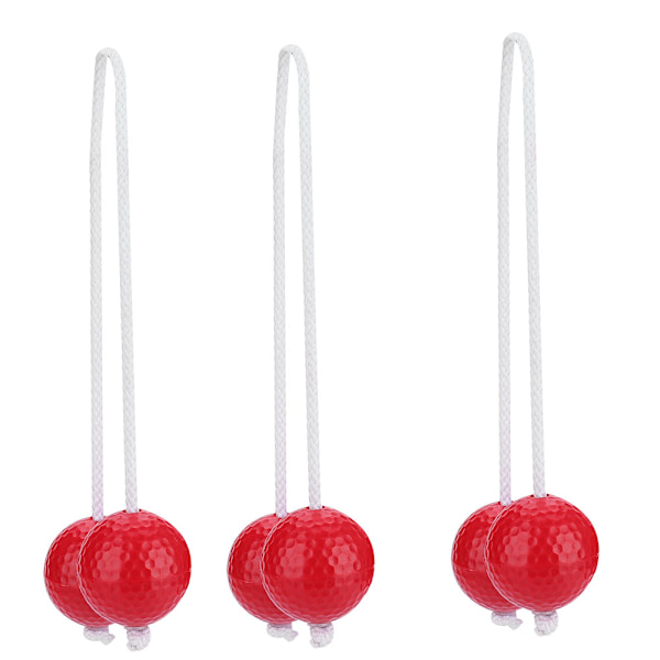 3 Par Ladder Golf Ball Toss Bolas -setti Vaihtopallot Punainen