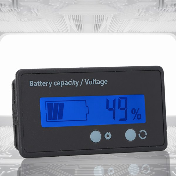 GY-6GS PCB HTN Vandtæt Batterikapacitetsmonitor Indikator LCD Display 12-84V Blå