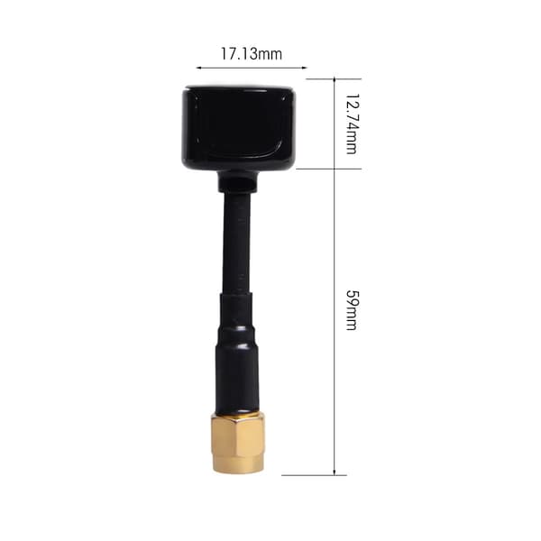 2 stk. - Foxeer - Lollipop - 5-8G - 2-3Dbi - RHCP - FPV - Antenne - SMA - til - FPV - Racing - RC (Sort)