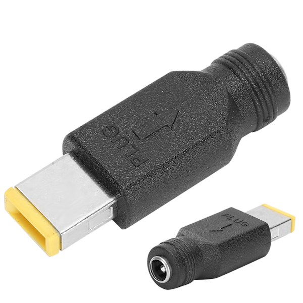 2 stk. Laptop Strømadapter Hode 5.5 x 2.1mm Hunn til 11 x 5.0mm Hann Firkantet Passer for Lenovo Notebook