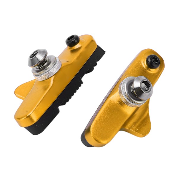 2 St Mi.xim Brems Gummiblock Kasse Type Aluminiumlegering Cykel Bremsbelæg Lavere Lyd Antifriktion Guld