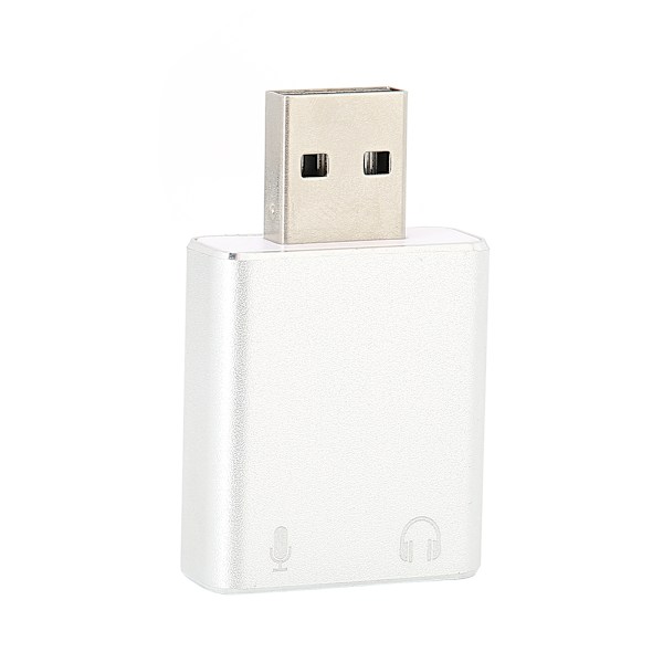 USB Lydkort 7.1 Kanal Driverfri Lydgrensesnitt Lydkortadapter for Bærbar PC