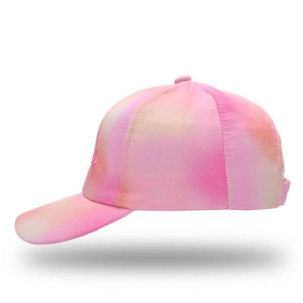 (Rainbow Blue) Rainbow Barbie cap för barn, rosa färg broderad bokstavshatt, casual mode anka cap
