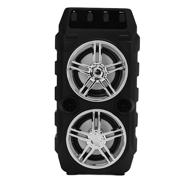 Bluetooth-högtalare för utomhuscamping med dubbla subwoofers, bärbar, hög volym, U-disk, minneskort, ljud, silvergrå
