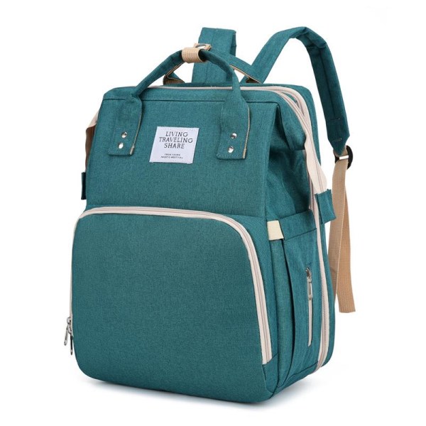 Grøn, bærbar rygsæk til kvinder, stilfuld skolecomputerrygsæk med USB-opladningsport, vandtæt taske til rejse-/virksomheds-/højskolerygsæk til bærbar computer