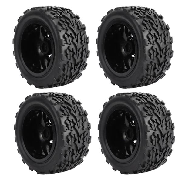 4 st RC-däck 12mm Hex Off Road Short Course Truck Däck 1/10 för TRAXXAS SLASH Svart