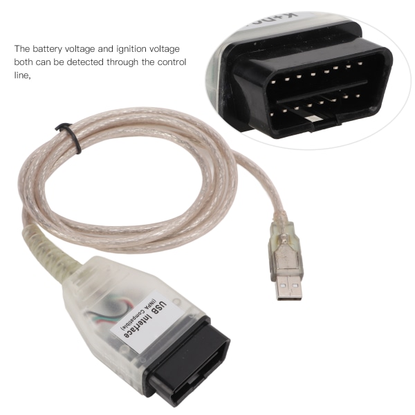 K+DCAN OBD2 Scanning Diagnostic Tool USB Interface med CD-erstatning til 3 Series E46 E83 E90