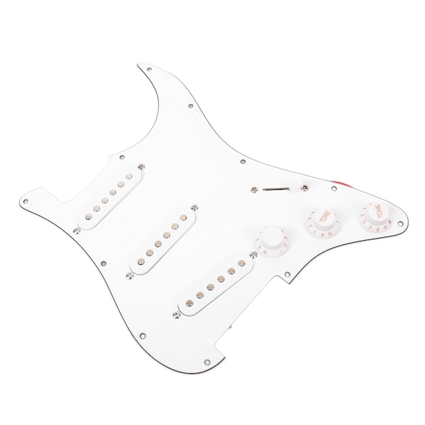 Elektrisk gitar pickup Single Coil Clear Sound 11 hull Prewired Pickup Erstatning Hvit