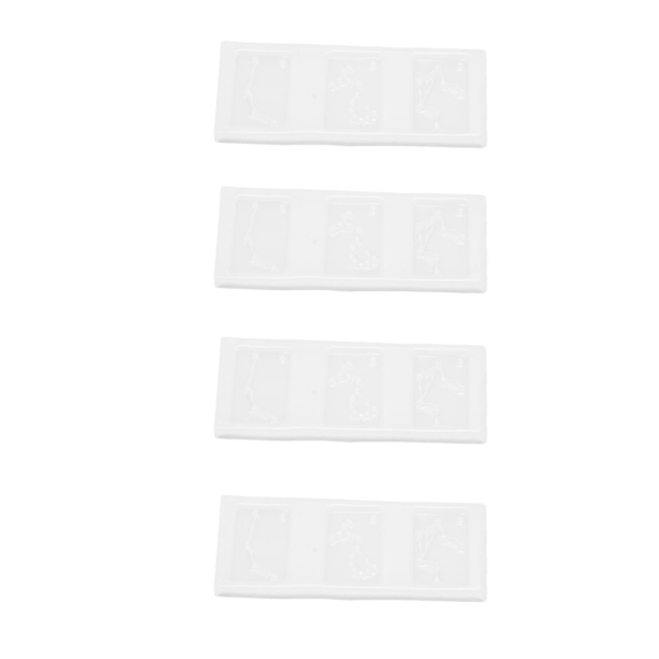 4 stk Silikonform Speil Krystall Dråpe Lim UV Resin Form Punch Free 12 stjernetegn Anheng Silikonform