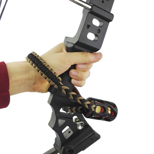 Bågskytte Bow Wrist Sling Justerbar flätad sladd rep Jakt för Compound Bow