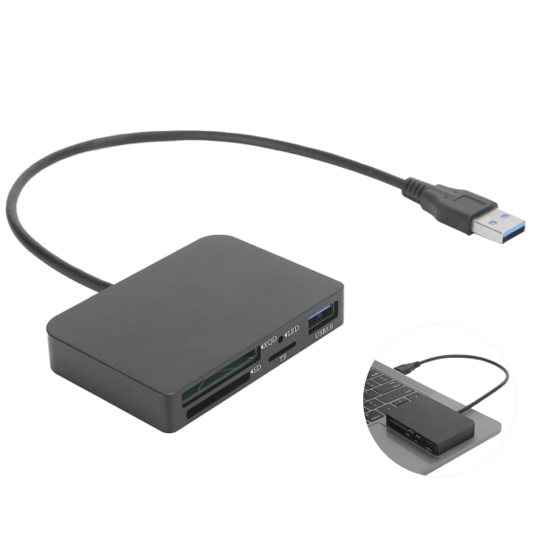 Muistikorttisovitin MultiFunction Reader USB -tietokonelisävaruste Windows OS X LINUX -käyttöjärjestelmään