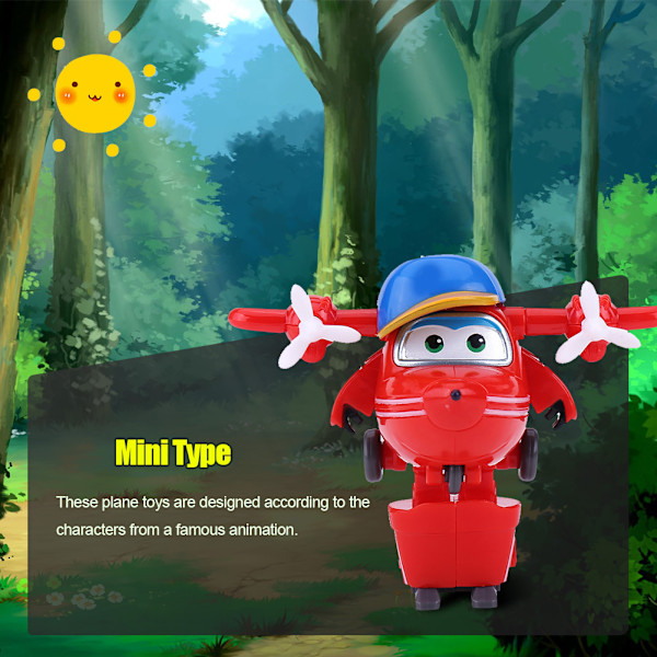 Miniplane Legetøj Animation Action Figur Transformerende Robot Flyvemaskine Børnelegetøj (#1)