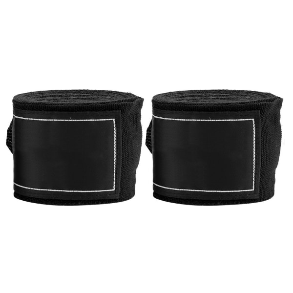 2 stk 2,5 m elastisk stropp boksing Sanda Muay Thai MMA Taekwondo Bandasje Håndbind (svart)