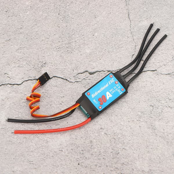Envägs Borstlös ESC Elektronisk Hastighetsregulator för RC Bil Båt Undervattenpropeller (30A) 30A