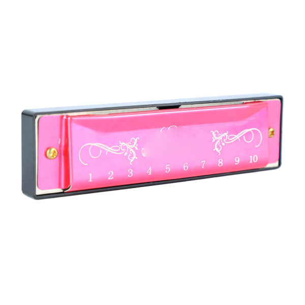 Harmonica 10 Hole 20 Tune C Key Professional Standard suuurut case Kid Beginner Rose Red