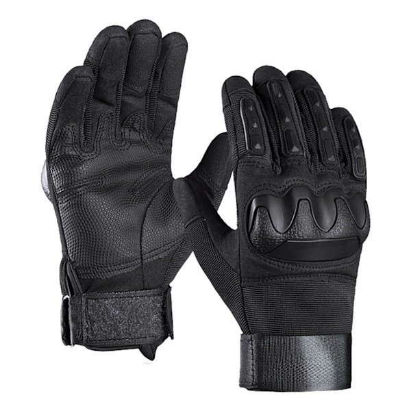 1 Pair Full Finger Hard Knuckle Gloves Touchscreen Motorcycle Cycling Gloves for Outdoor Shooting Training Work Sports XL