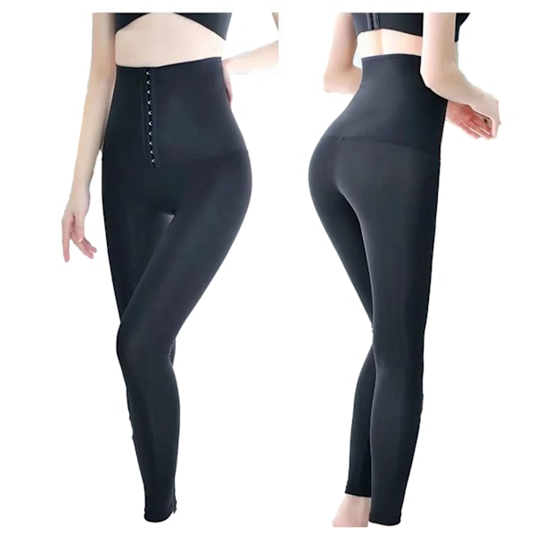 Damjoggingbyxor med hög midja, höftlyftande yogabyxor för träning, fitness, gym, nionde byxor, storlek L