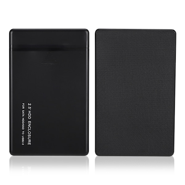 W25a820 2.5inch USB2.0 SATA Mobilt Harddisk Boks Kabinet Ekstern HDD Kabinet (Sort)