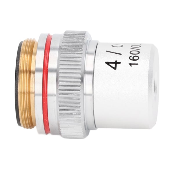 Akromatisk mikroskopobjektiv Silver 4X mikroskopobjektiv med 20,2 mm standardgränssnitt