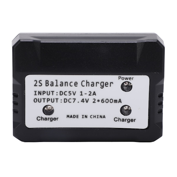 2S Balanceoplader 7.4V LiPo Batterioplader til Wltoys RC Bil Båd Fly Legetøj Sort