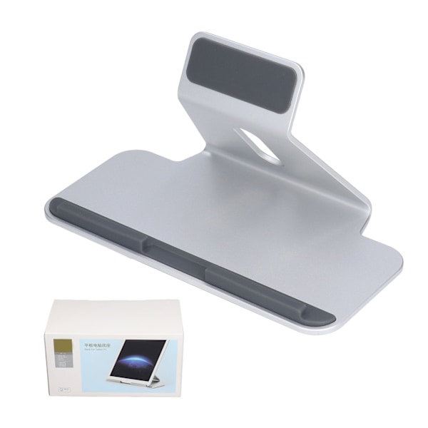 Laptop Stand Sølv Finish Bearbejdning Anti Slip Design Nem Betjening Sparer Skrivebordsplads Tablet Support