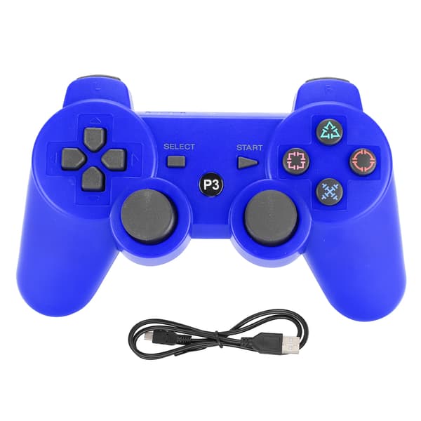 Trådløs Intelligent Bluetooth Spill Gamepad Funksjonell Håndtak Signalstabilisering for PS3blue