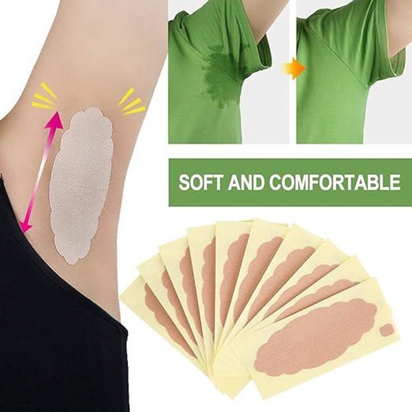 20 stk Underarms svedpuder til mænd og kvinder, behagelige, absorberende og antiperspirant