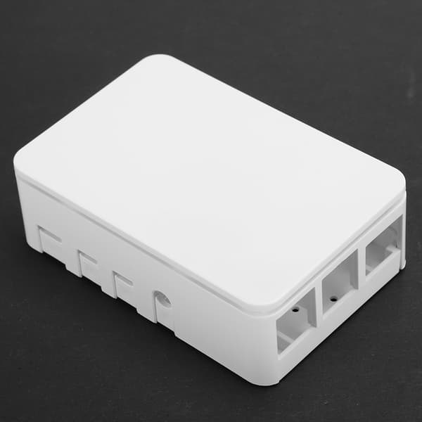 ABS Kabinet 3 stk. Køleplader Kabinetboks Passer til Raspberry Pi 4 Sort Hvid Transparent (Hvid)