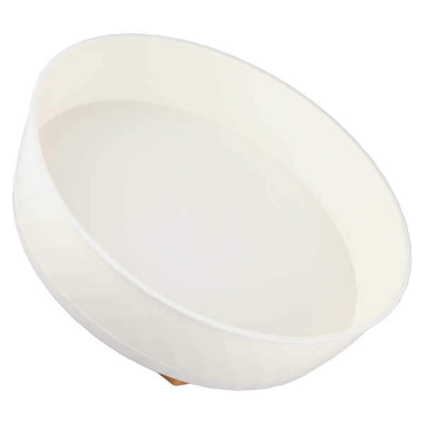 Kjøkken dreieskive Spin Round Tray 360 grader roterende sklisikker multifunksjonell krydderorganisator for skap pantry kjøleskap benkeplate hvit