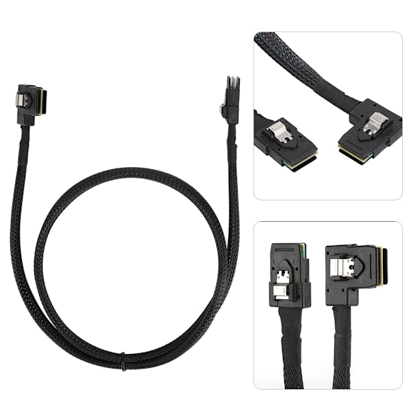 MINI SAS 36P 0,8 metrin ruiskuvalettu SFF-8087 oikea kulma - SFF8087 kiintolevylinja