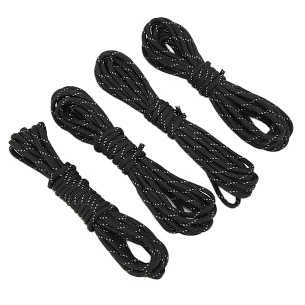 4 stk Paracord-reb reflekterende multifunktionelt fugtsikker korrosionsbeskyttende slidstærkt Guyline-telttov til camping
