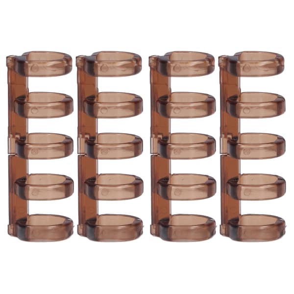 20 st Bindningsringar Segmenterad Design Rymmer 60 Ark 11mm Bindningstjocklek Kontorsmaterial Bärnstensgul