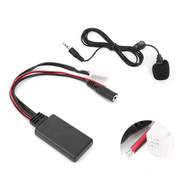 Bluetooth 5.0 AUX-kaapeliadapteri mikrofonilla handsfree-käyttöön, korvaa Suzuki Swiftin, Vitran ja Jimnyn