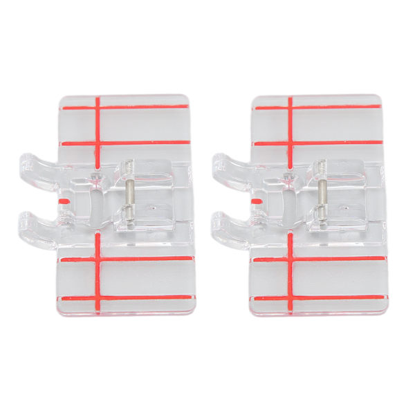 2 stk. Parallel Stitch Trykfod Plast Robust Holdbar Multifunktionel Symaskine Tilbehør til Husholdningsbrug