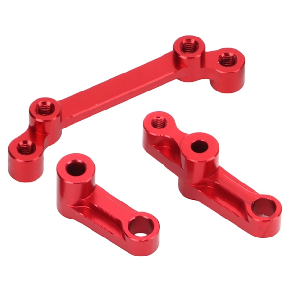 RC Styrgrupp Monteringsset Aluminiumlegering höghållfast RC-bilar Metalluppgraderingsdelar för 1/16 fjärrkontroll CarRed
