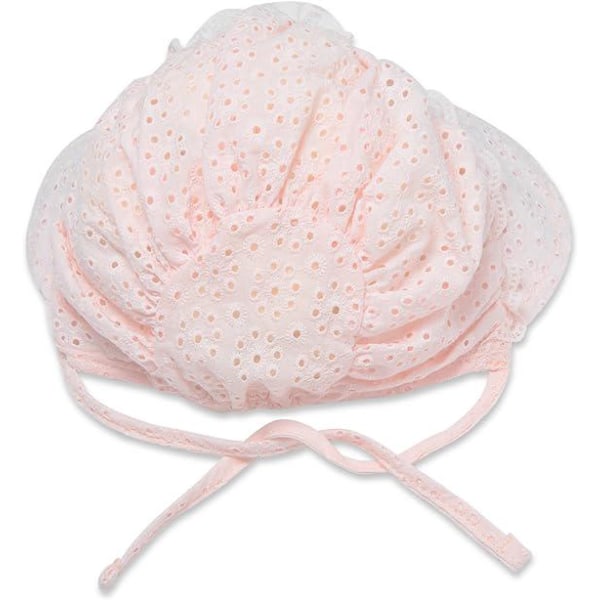 Piger Baby 40-44 cm Pink solskærmshat Bred skygge åndbar nellikehat Blomsterprinsesse Sweet Wind Sommerhat