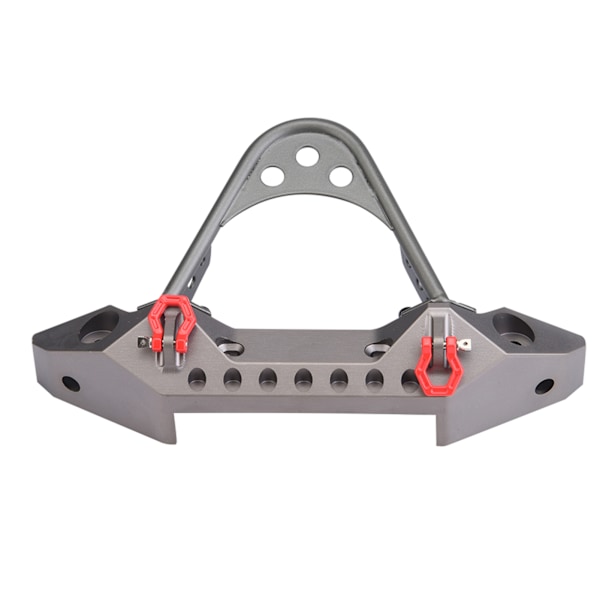 Metall fremre støtfanger med 2 LED-lys for Traxxas TRX-4 1/10 RC beltebil (titanfarge)