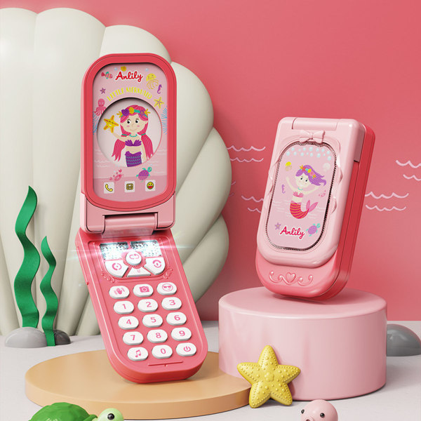 Roterende engelsk læringsmusik Mobiltelefonlegetøj til babyer - Pink