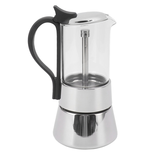 200 ml kaffekanne med håndtak 304 rustfritt stål glass kaffemaskin for husholdning