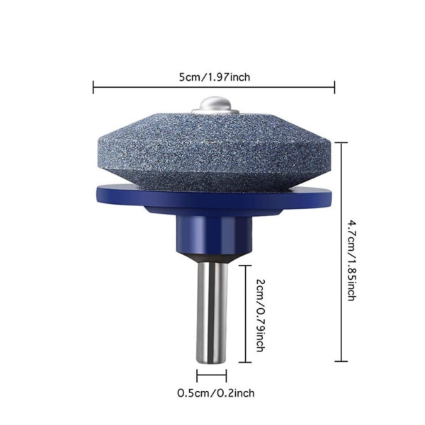 Gressklipperbladssliper Slitasjebestandig Høy Hardhet Universell for Strømboremaskin Håndboremaskin Blå