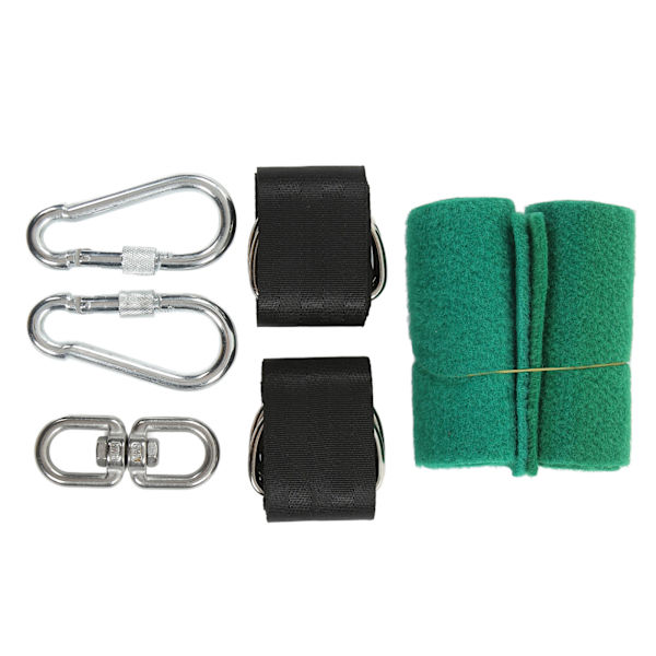 Tree Swing Hängremmar Kit med karbinhake Spinner 1000 kg lager för trädgårdshängmatta utomhus