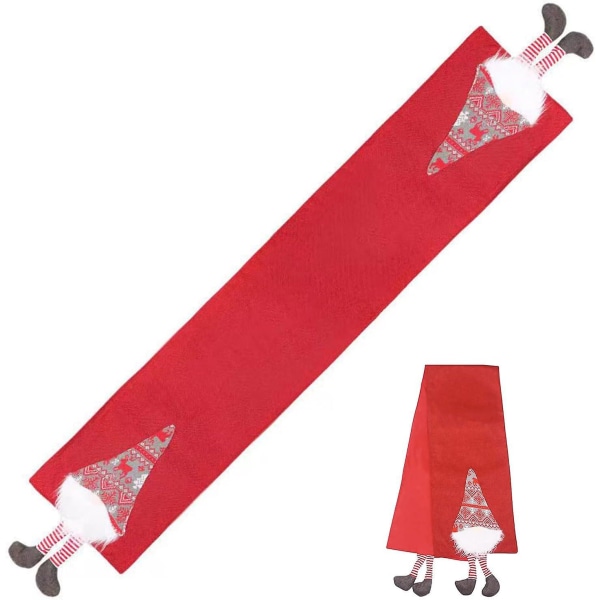 32 X 210 cm rød Rudolph Fantasy Bordløper - Perfekt for peis og borddekorasjon