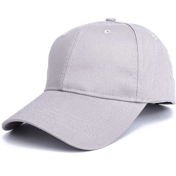 Cap - casual cap, urheilullinen baseball- cap Top Caps Klassinen Vintage Sports for Golf -aurinkohattu, harmaa