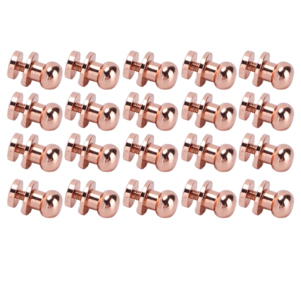 20 set mässingnitar Antioxidation Rose Gold Bagage Hårdvara Tillbehör för handväskor Handväskor SkorLst10x8mm